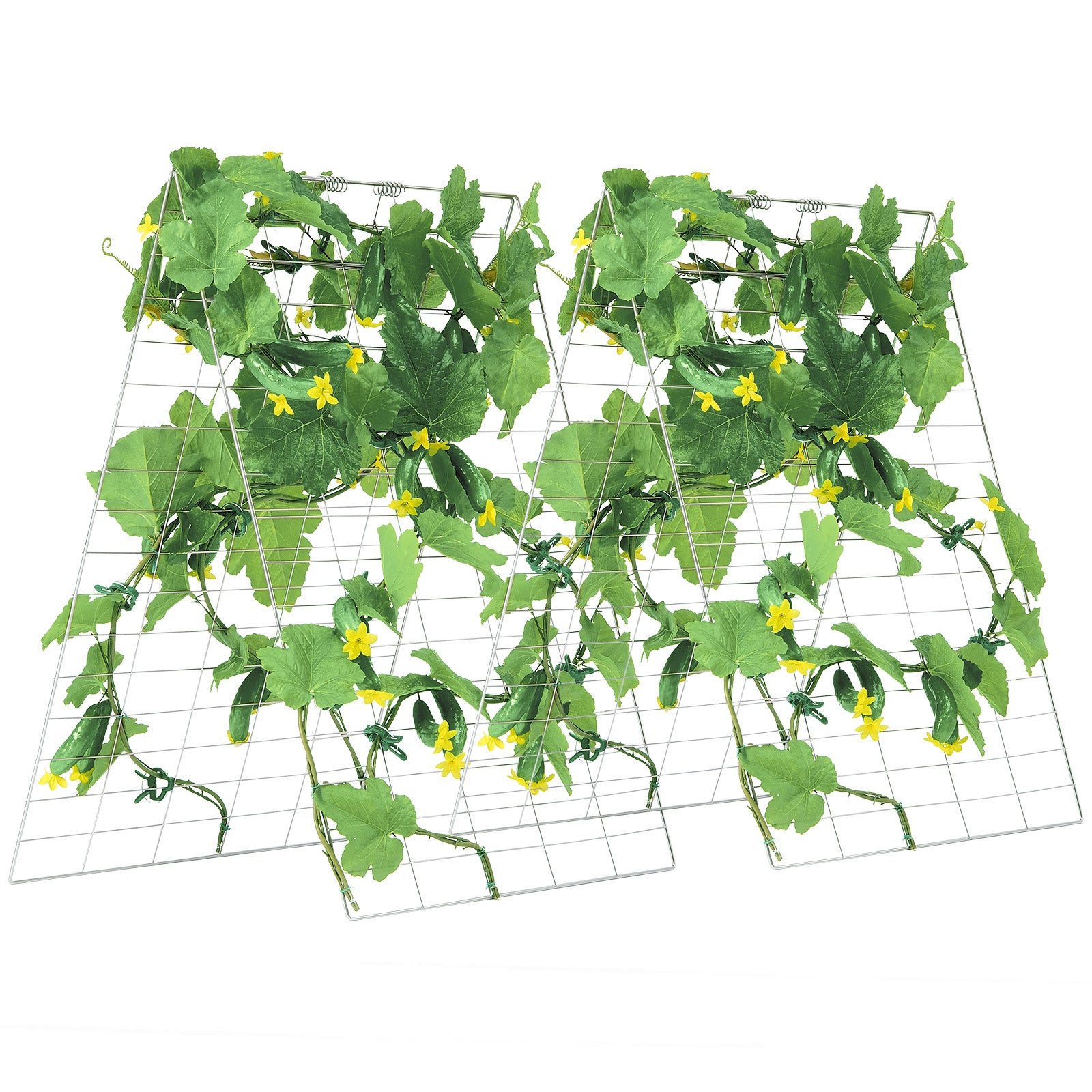 A-Frame Cucumber Trellis 35" x 55" Foldable Metal Garden Trellis