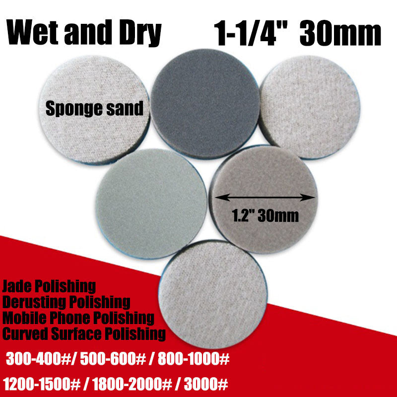 Sponge Polishing Block Pad Sandpaper Dry And Wet Two Grinding Coarse ~ Super Fin