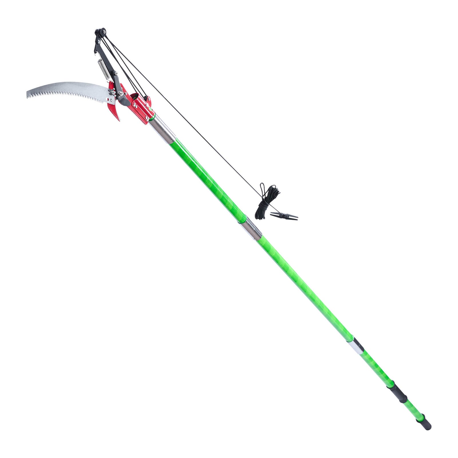 3.87–27 ft Manual Pole Saw with Scissors – 2 Blades + Pruning Shears