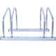 2-Bike Floor Stand – Heavy-Duty Garage Bike Parking Rack, Indoor/Outdoor, Fits 22-28" Wheels, Galvanized Steel