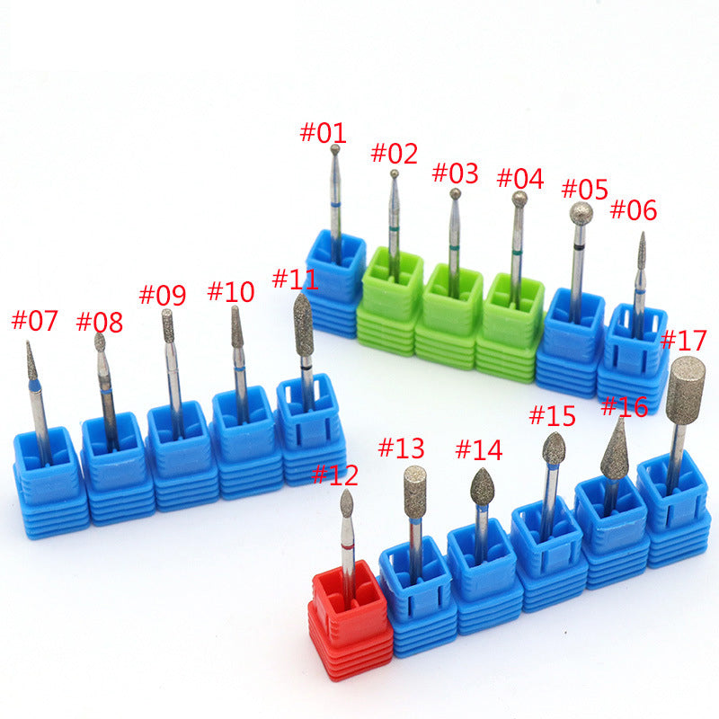 Diamond Grinding Nail Art Drill Bit Rotary Cuticle Clean Manicure Pedicure Tools