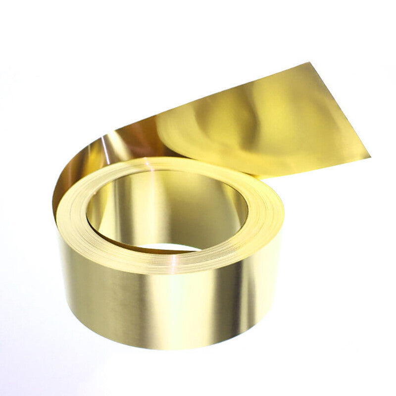 0.05/0.1/0.2/0.3/0.4/0.5/1mm Brass Metal Sheet Foil Plate Strip 48-300mm Width