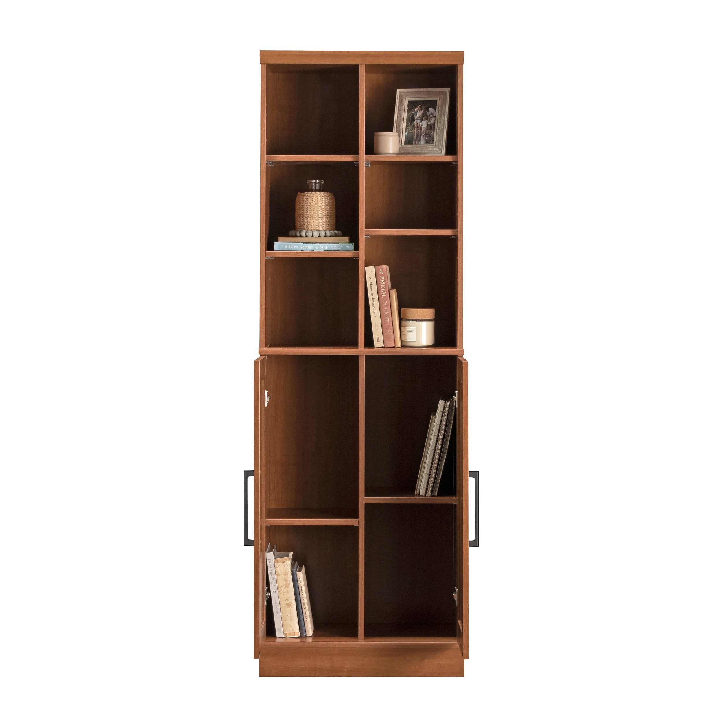 Storage Cabinet with Versatile Storage, Brown finish