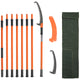 Manual Pole Saw – 7.3–27 ft Extendable Tree Pruner | Lightweight 11 lbs, Double-Lock Fiberglass Poles & Teflon Steel Blade