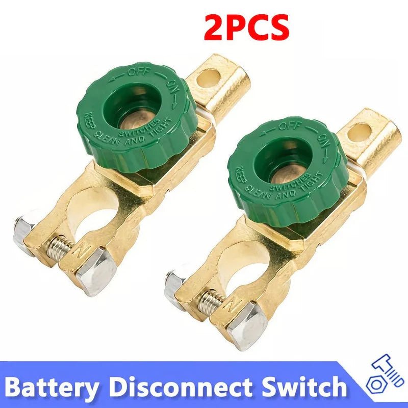 2x Car Battery Terminals Quick Disconnect Auto Boat Post Off Master Kill Switch - HomeDIYer