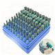 100Pcs Rubber Grinding Head Polishing Burr Bit Mounted Kit For Dremel 1/8'' Shank
