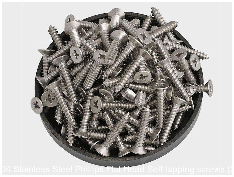 50Pcs 304 Stainless Steel Phillips Flat Head Self tapping screws M1 M1.2 M1.4 M1.7 M2 M2.2 M2.6 M3 M3.5 - HomeDIYer