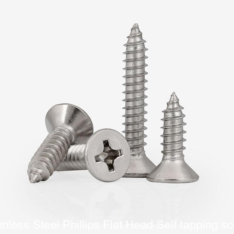 50Pcs 304 Stainless Steel Phillips Flat Head Self tapping screws M1 M1.2 M1.4 M1.7 M2 M2.2 M2.6 M3 M3.5 - HomeDIYer