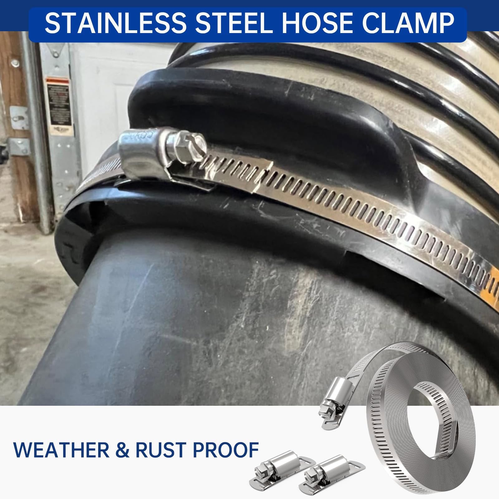 Draper Wide Hose Clamp Set |8/12 Banding width Hose Clips| 3m Banding Quick Grip