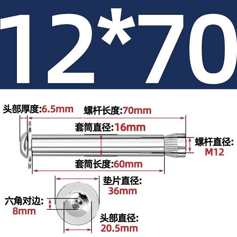 Stainless Steel Expansion Bolts Rawl Bolts for Concrete & Masonry — M6 M8 M10 M12