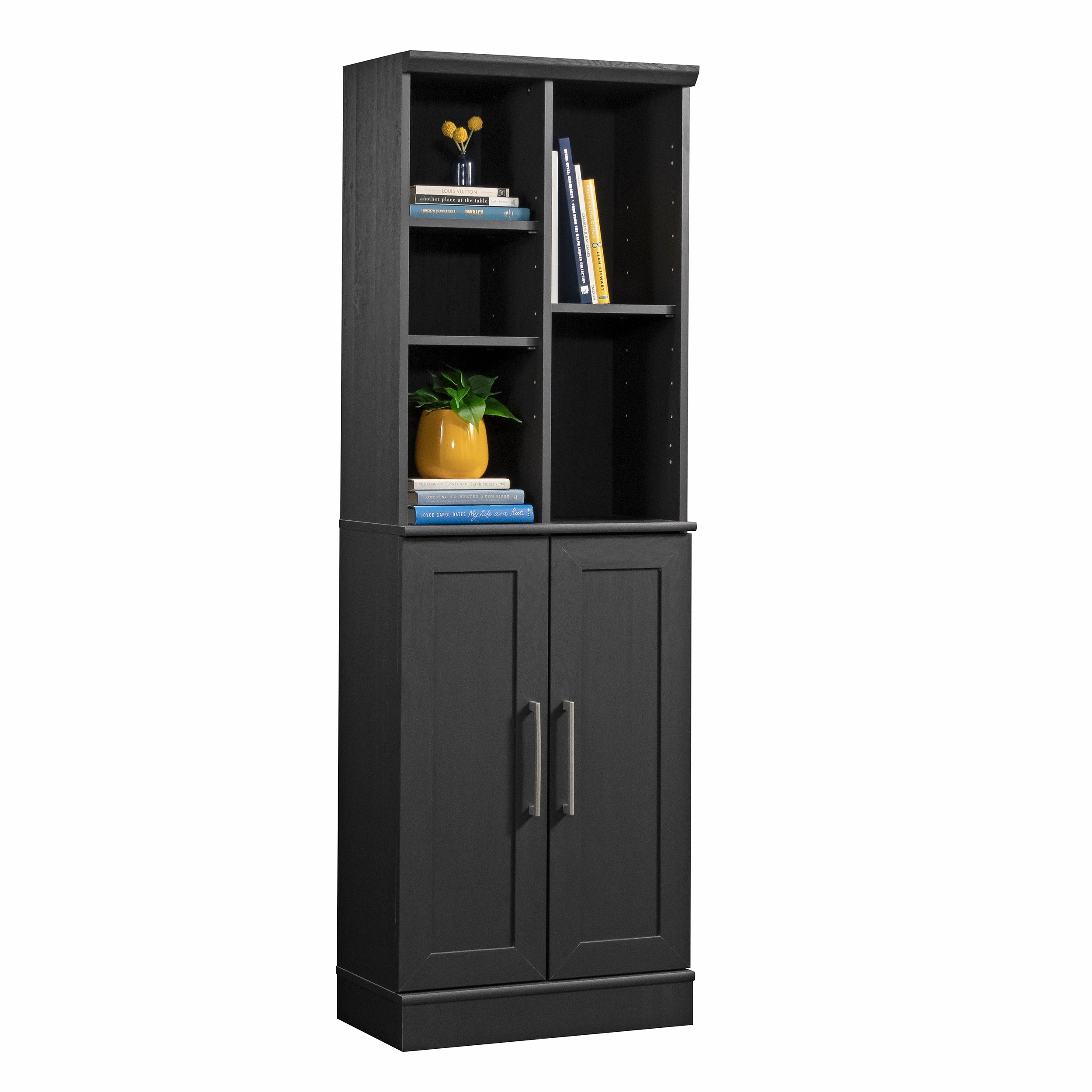 Storage Cabinet with Multipurpose Storage, Black Brown finish