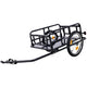 Foldable Bike Cargo Trailer with Universal Bike Hitch, Bicycle Wagon Trailer with 16" Wheels & Reflectors, Large Loading Bike Trailer Storage Cart