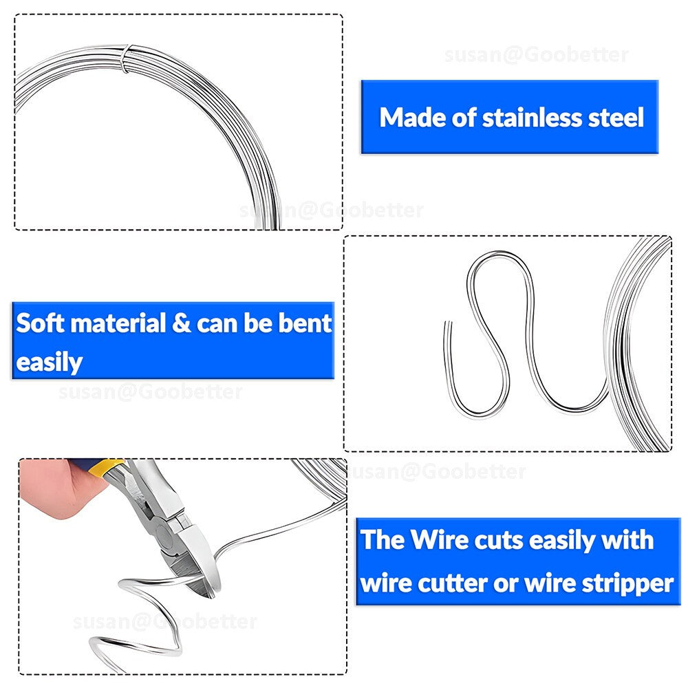 50 M Stainless Steel Wire Metal Cable 1.8mm High Tensile Steel Spring Wire