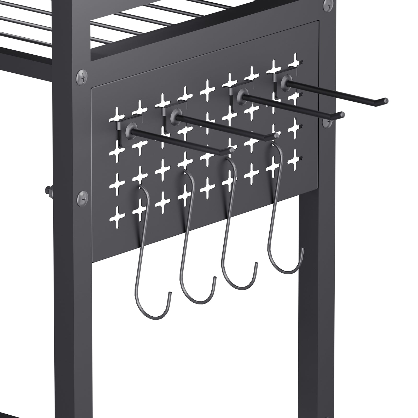 5-tier Tool Organizer Cart with Charging Station Garage Cart on Wheels