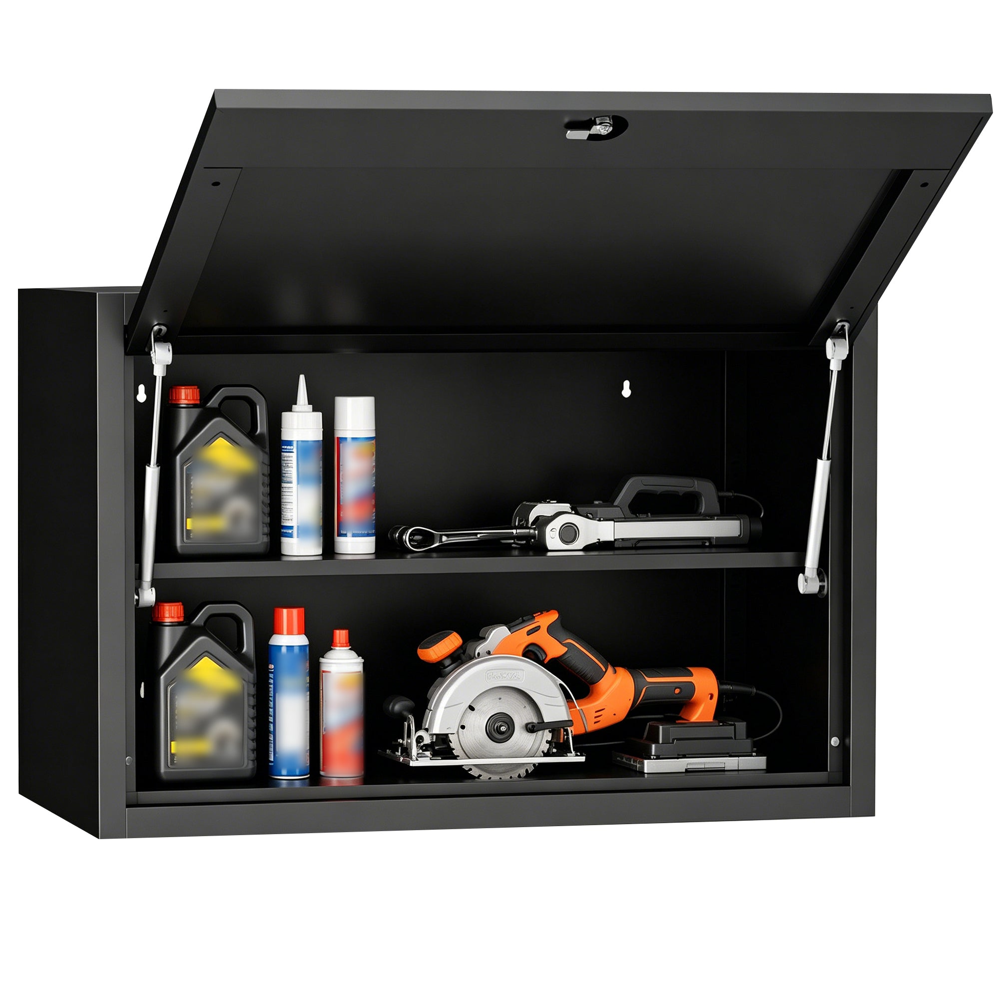 Heavy Duty Wall Mounted Tool Storage Cabinet – Steel Metal Garage Cabinet for Workshop, Basement, Kitchen