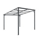 10x10 FT Wall-Mounted Hardtop Gazebo Pergola, Galvanized Steel Lean-To, Black