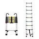 8.5FT Telescopic Aluminum Ladder with Hooks & Stabilizer — Antique Silver, Multi‑Purpose Folding for Home & RV