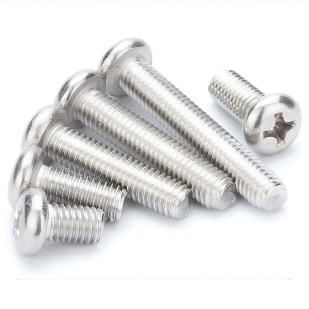 M4 M5 M6 M8 M10 Pan Head Phillips Machine Screws – A2 Stainless Steel (304), DIN 7985
