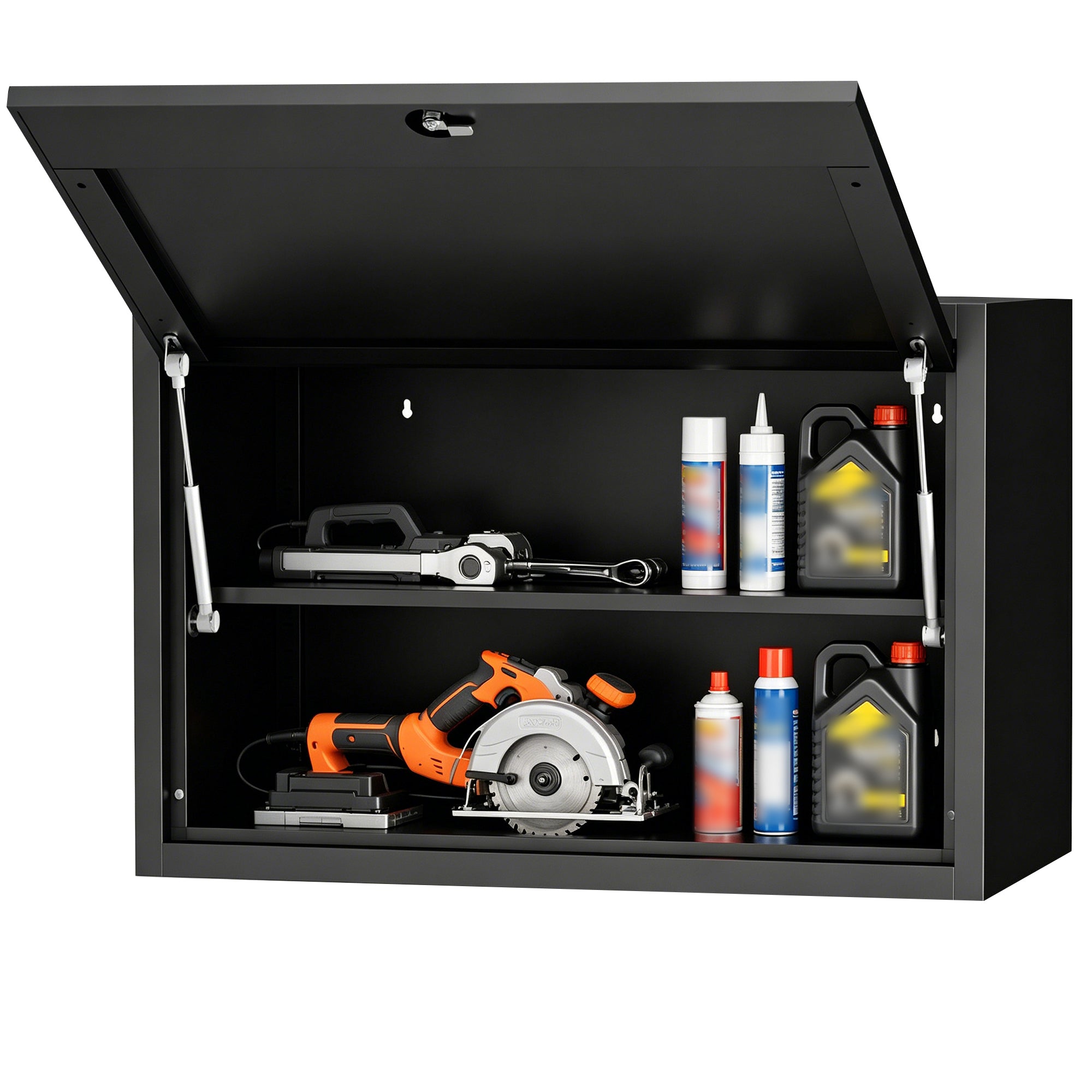 Heavy Duty Wall Mounted Tool Storage Cabinet – Steel Metal Garage Cabinet for Workshop, Basement, Kitchen