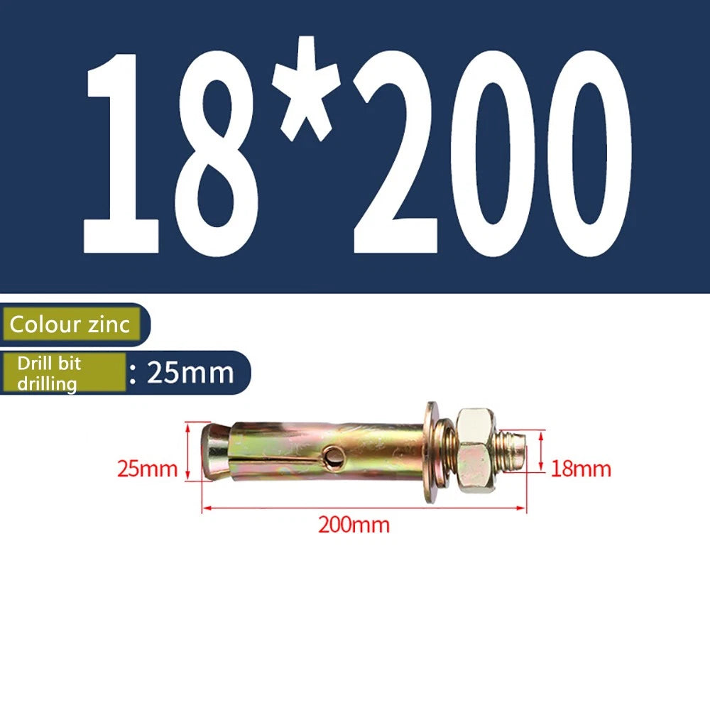 Masonry Concrete Expansion Bolts — Carbon Steel Wall Anchor Screws M6 to M20