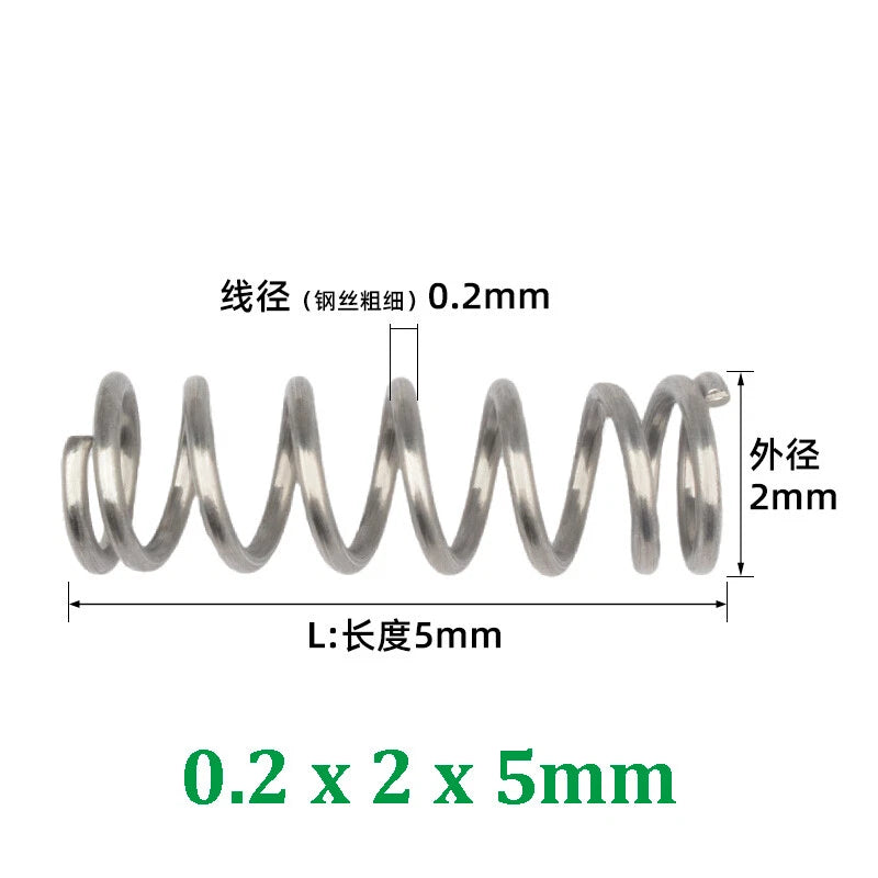 Compression Spring 0.2-0.5mm Wire Diameter Pressure Small Spring Stainless Steel