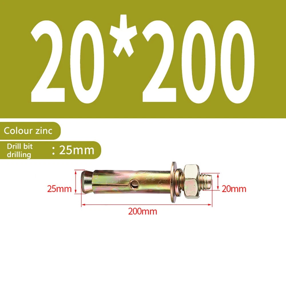 Masonry Concrete Expansion Bolts — Carbon Steel Wall Anchor Screws M6 to M20