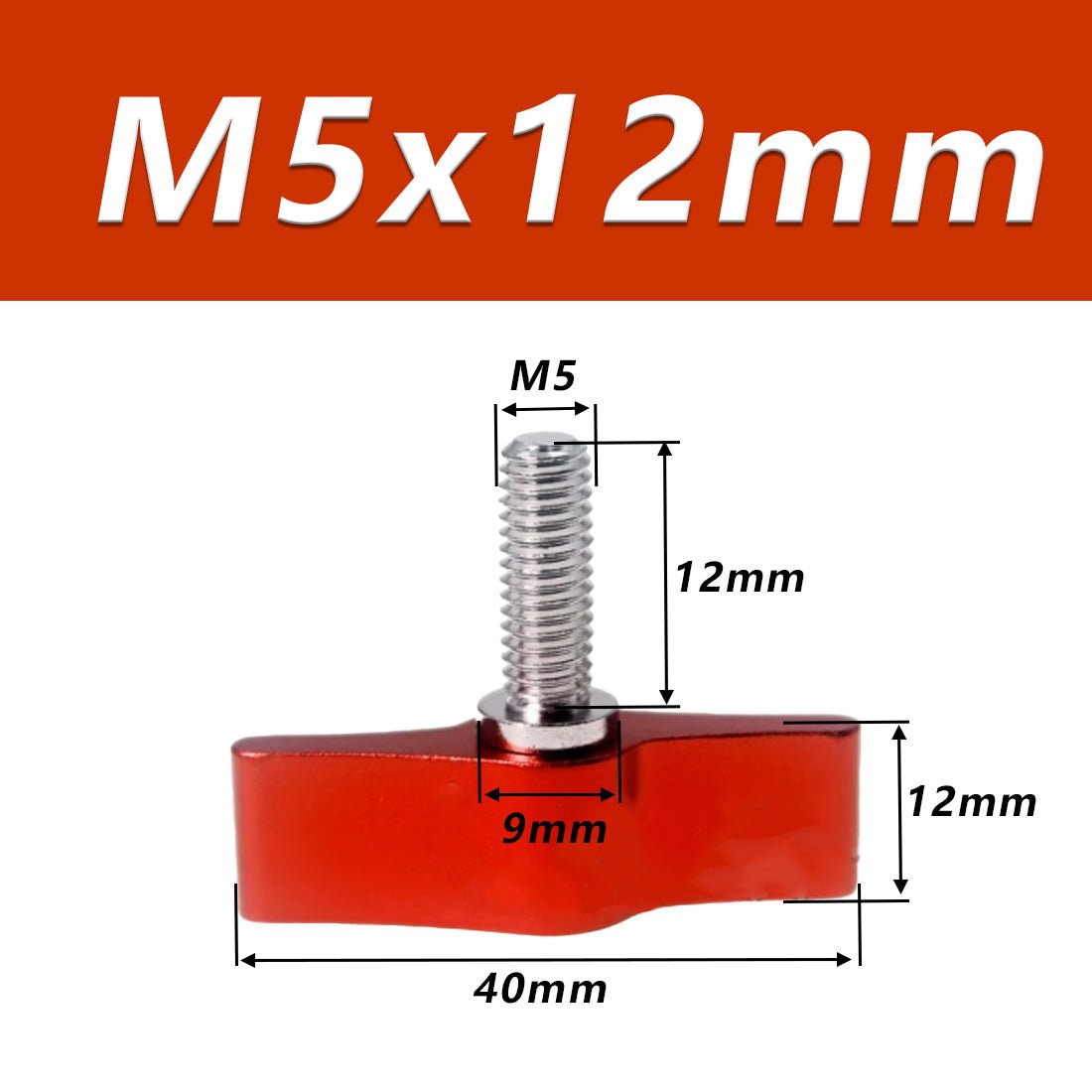 1/4 M4 M5 M6 Clamping Thumb Screw Tee Wing Knob Head Hand Grip Bolt Aluminum - HomeDIYer