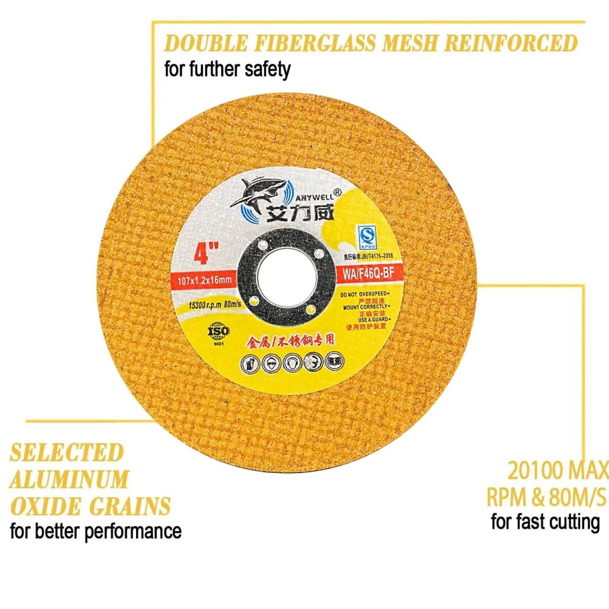 Cut Off Wheels 4 inch Thin Metal (50 pcs) & Stainless SteelCutting Wheel, Professional Fast Cutting Disc - HomeDIYer