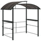 8x5 FT BBQ Hardtop Grill Gazebo, UV50+ Polycarbonate Roof, 2-Layer Smoke Vent, 2 Side Shelves, Dark Gray
