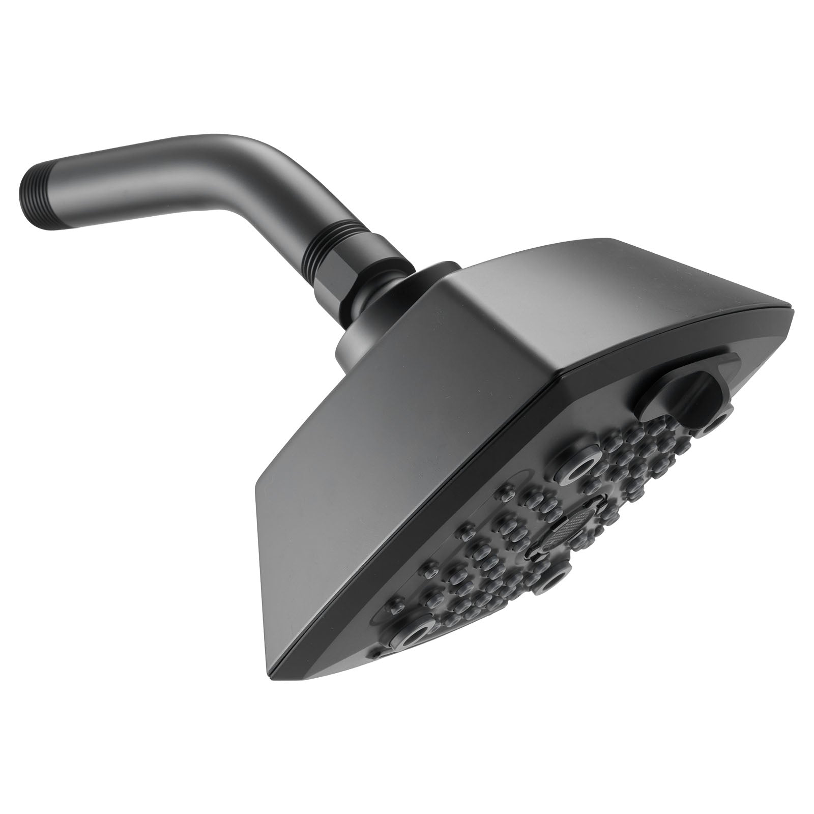 Complete Tub & Shower Faucet Set – 5.1" Rainfall Shower Head, 5 Spray Modes, Pressure Balancing Valve, Matte Black
