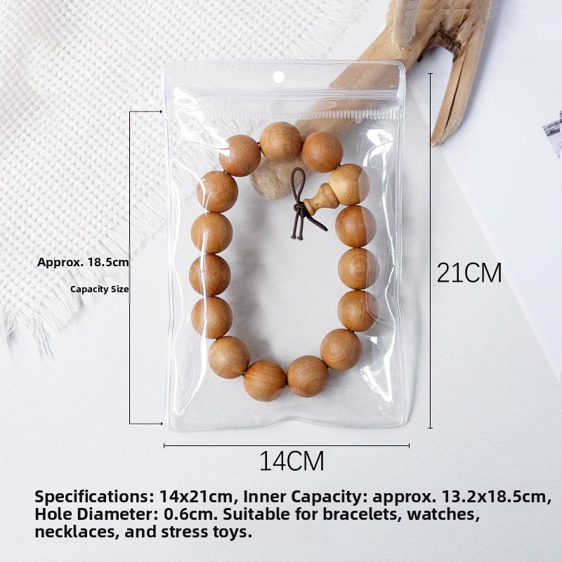 PVC Transparent Zip-Seal Hanging Display Bags – Jewelry, Earring & Jade Storage with Hang Hole