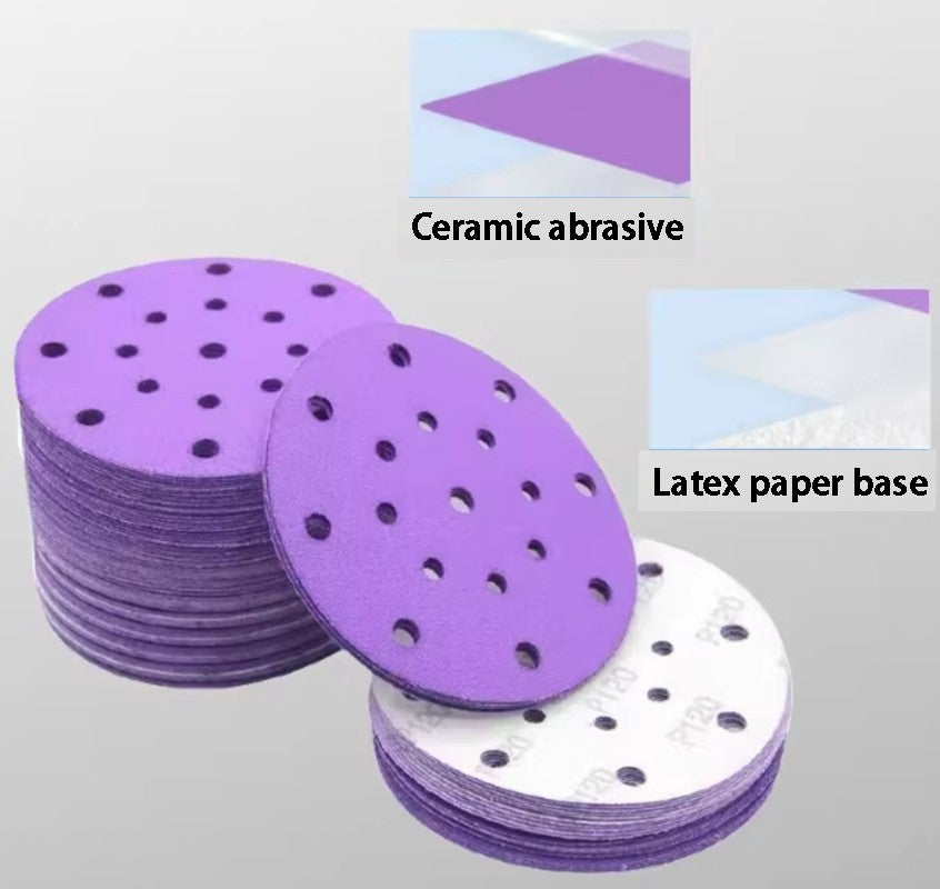 6 Inch Dry Sanding Discs Sandpaper Hook and Loop Pads 15/17Hole Grit 40-800