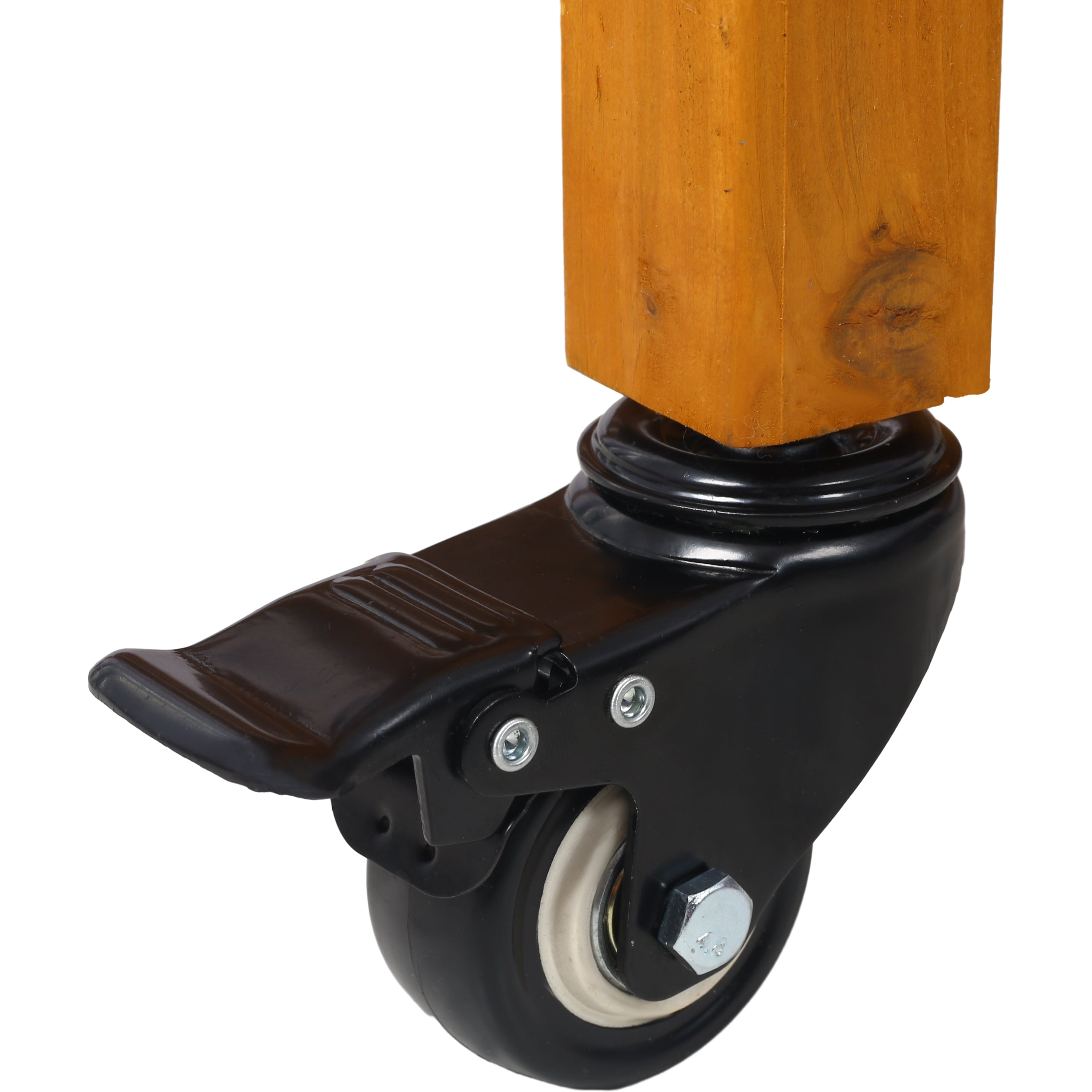 Elevated 8 Pocket Herb Garden Bed – Mobile Wood Planter with Lockable Wheels & Storage Shelf