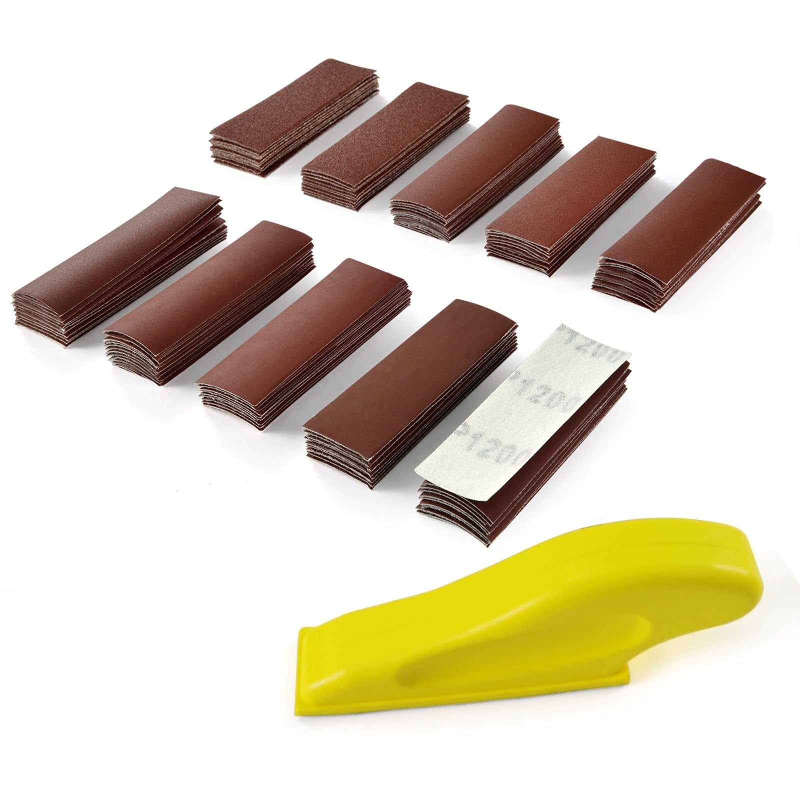 Micro Sander Small Sanding Sand Paper Sanding Block 3.5”x 1.1” Red sandpaper