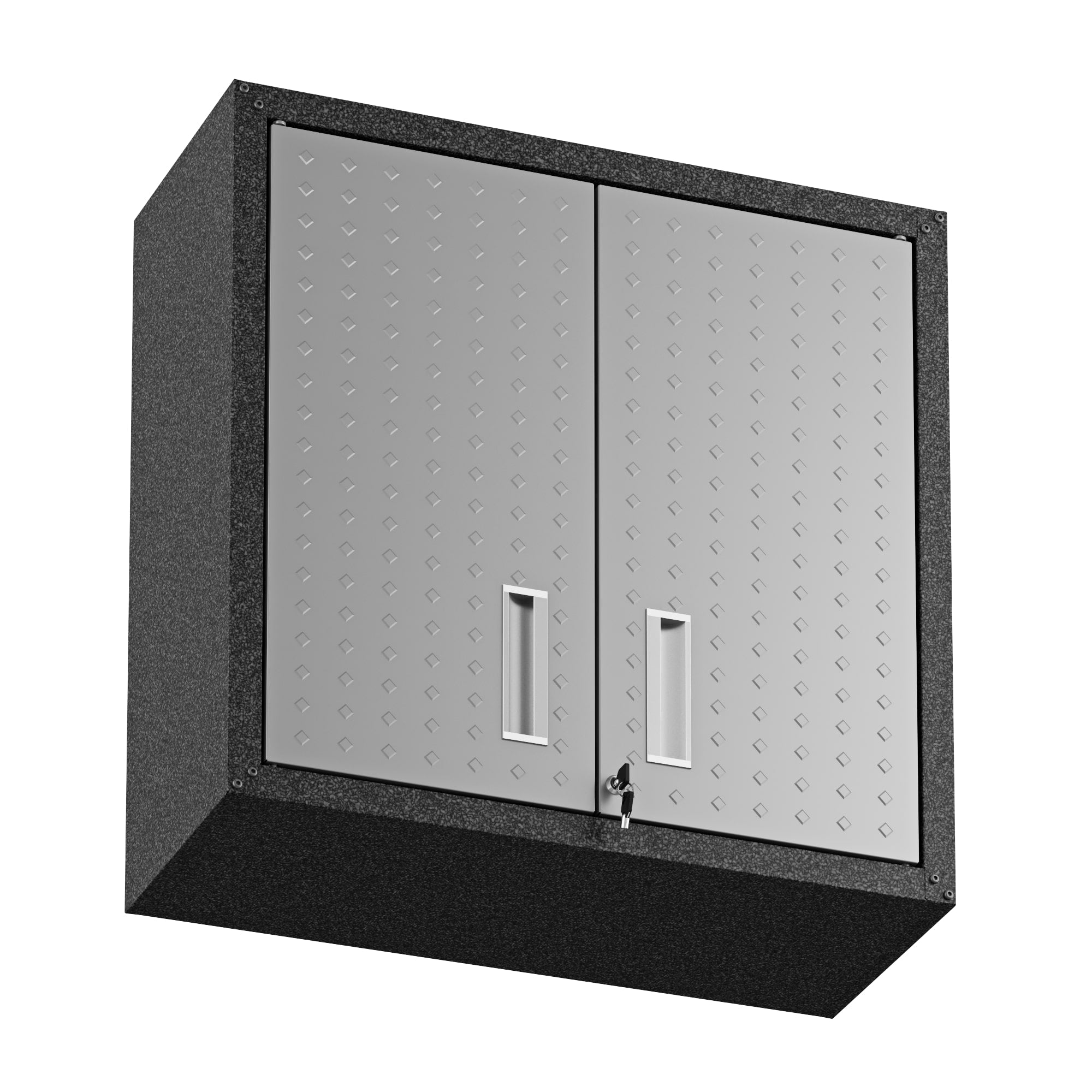 Floating Garage Cabinet in Dark Gray