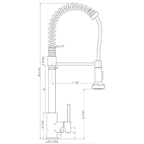 Brushed Nickel Single Handle Commercial Modern Spring High Arc Kitchen Faucet Water Filter System Bends as You Want - HomeDIYer