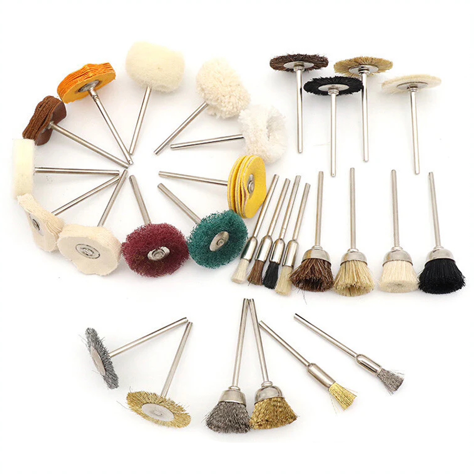 3.0mm Shank Polishing Brush Buffing Wheel Discs For Drill Bit Grinder Rotary NEW