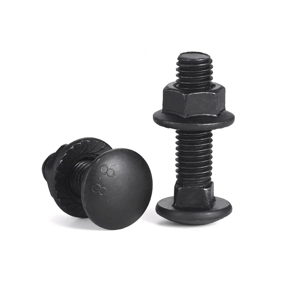 Black Carriage Bolts Grade 8.8 | M6–M24 Cup Square Domed Head Screws - HomeDIYer
