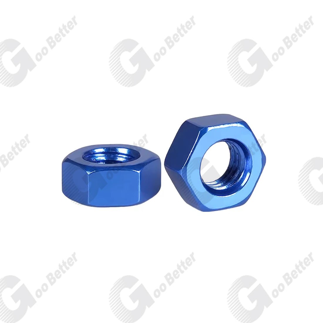 M3 M4 M5 M6 Colourful Anodised Aluminium Aluminum Hexagon Full Nuts - Hex Metric - HomeDIYer