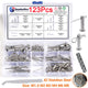 123Pcs Clevis Pins Metric M1.5-M8 Stainless Steel R-Clips Cotter Pin Assortment Set