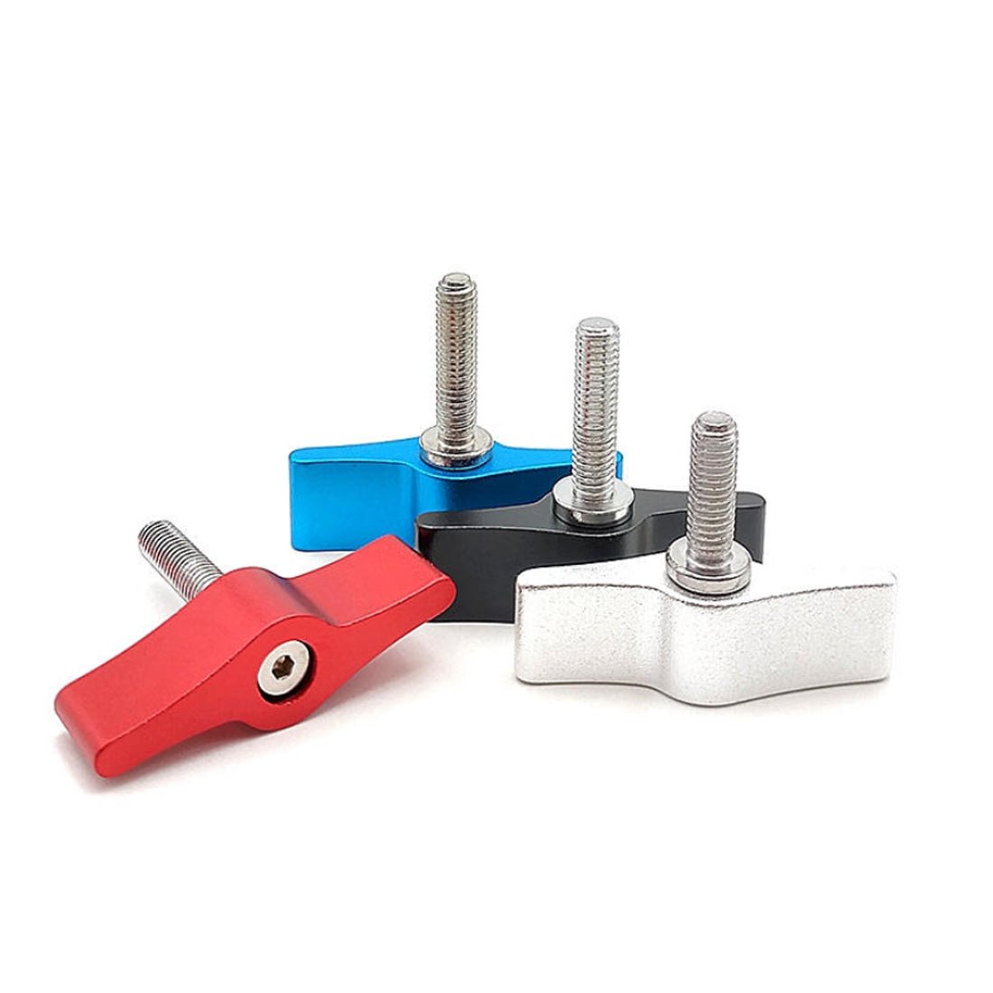 1/4 M4 M5 M6 Clamping Thumb Screw Tee Wing Knob Head Hand Grip Bolt Aluminum - HomeDIYer
