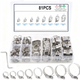 81 X Hose Clamps Set Hose Ties Pipe Clamps Stainless Steel Hose Clamps