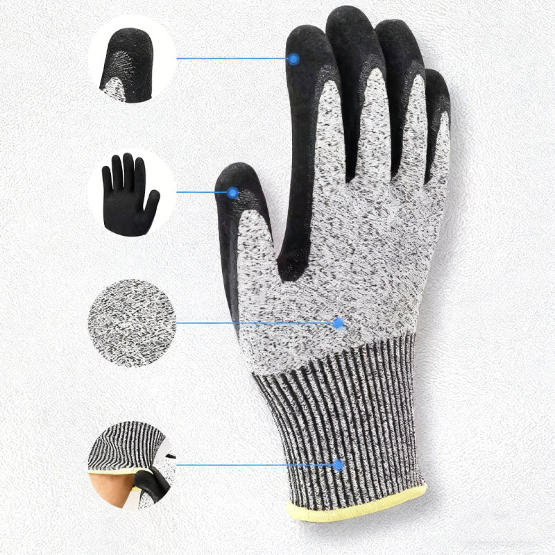 Frosted Cut Resistant Gloves HPPE Breathable & Anti-Slip