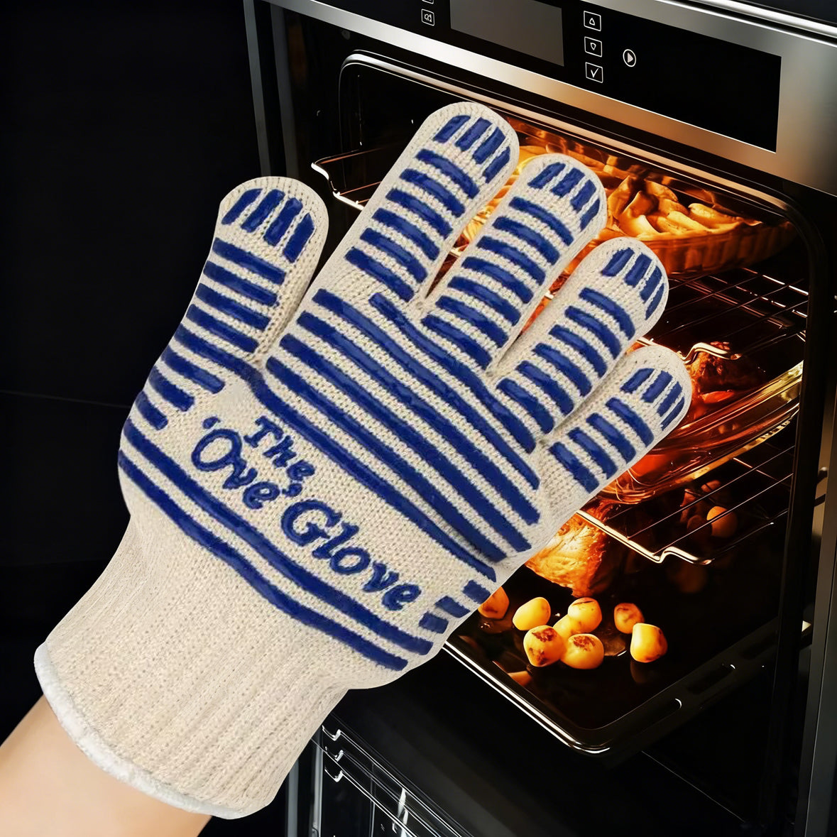 Professional 300°C Heat Resistant Gloves for Oven, BBQ & Grilling - Multi-Layer Silicone Insulated