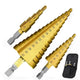3Pcs Spiral Step Cone Drill Bit Set HSS 1/4" Hex Shank Hole Bits for Metal Wood