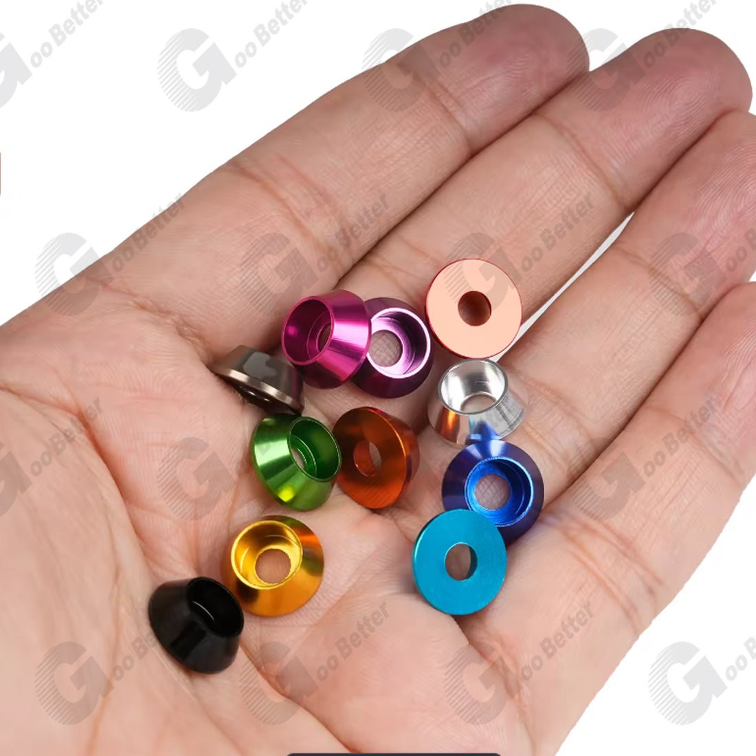 M2 M2.5 M3 M4 M5 M6 M8 Colours Load Spreading Cone Washers Anodised Aluminium - HomeDIYer