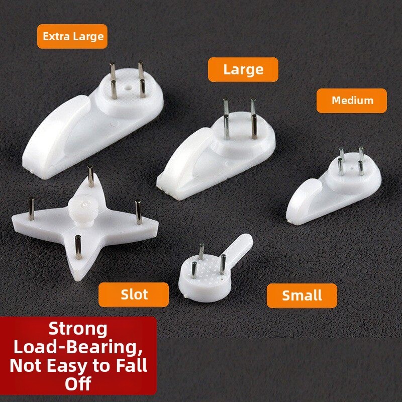 Invisible No-Drill Wall Hooks – Damage-Free Picture Hanging Nails for Frames & Wedding Photos