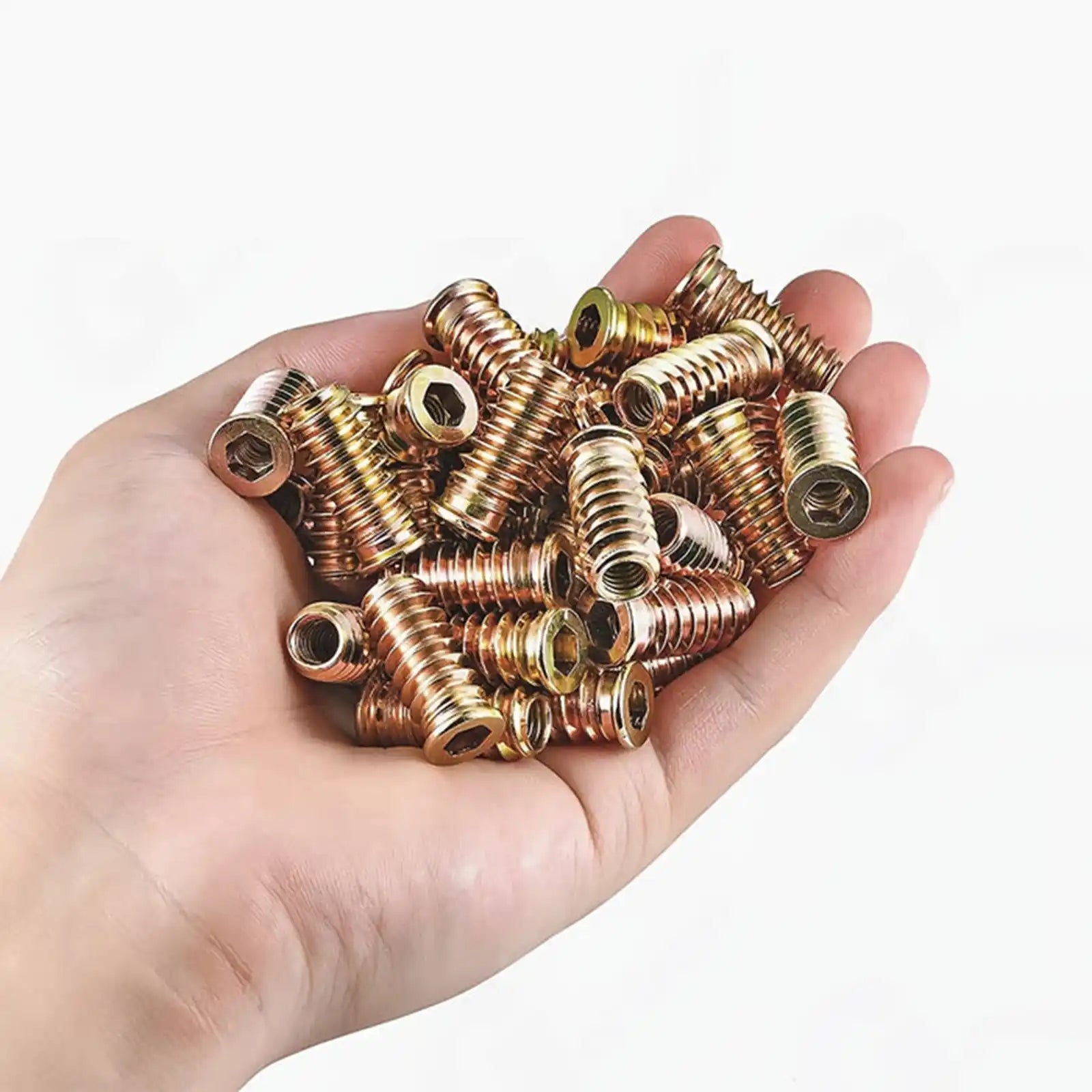 162Pcs Threaded Wood Inserts Kit - Carbon Steel Zinc Plated Furniture Nuts - HomeDIYer