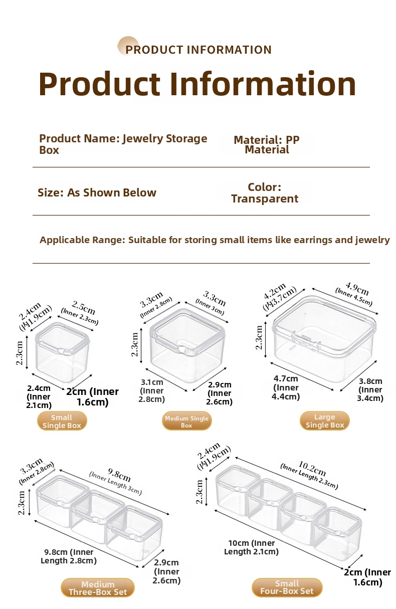 Anti-Tarnish Transparent Jewelry Storage Box – Multi-Compartment for Earrings, Rings & Necklaces