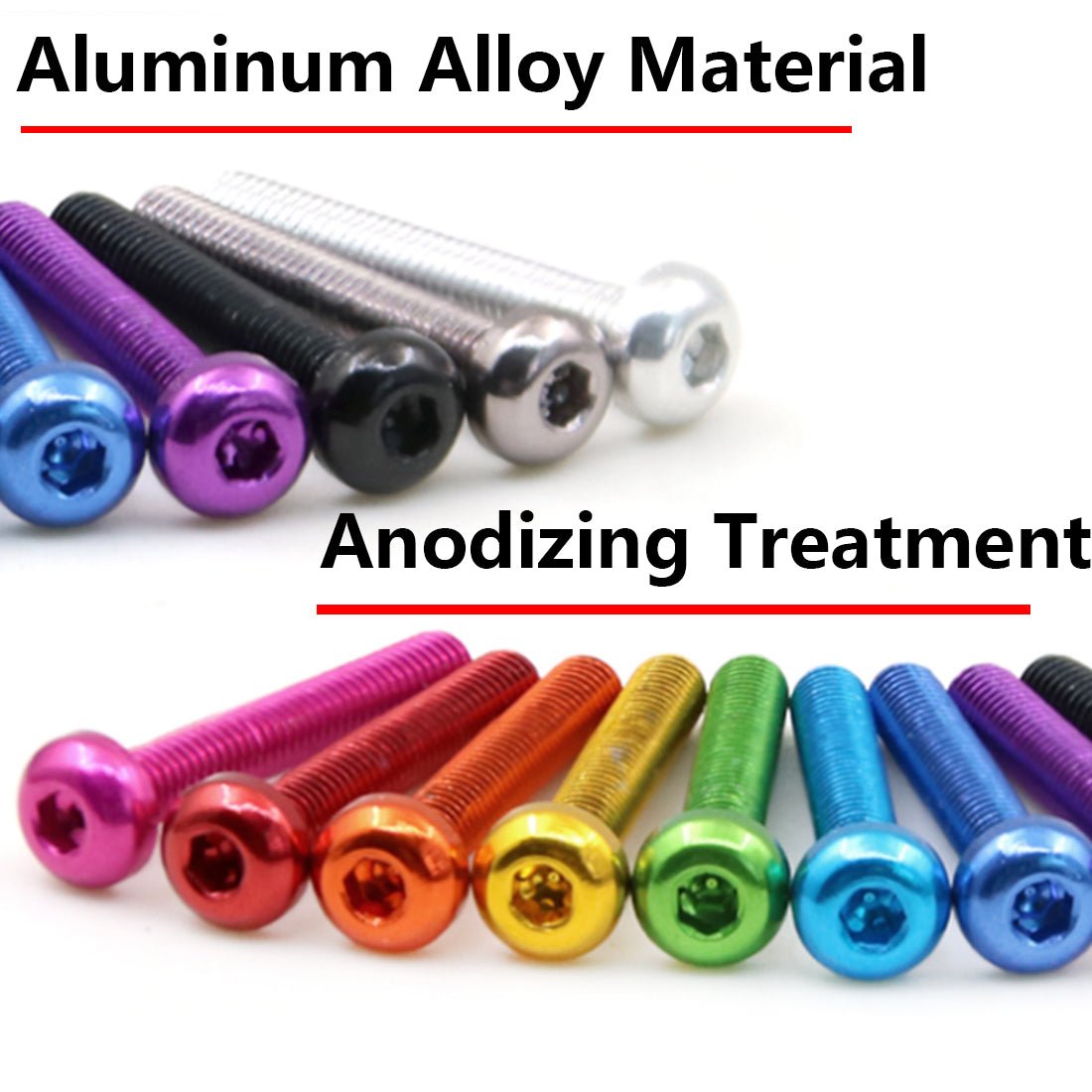 M5 Aluminum Alloy Colourful Anodizing Hex Socket Button Head Screws - HomeDIYer